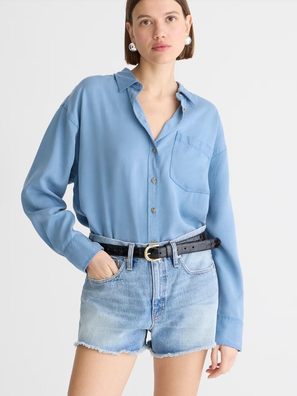 J. Crew Relaxed denim short in chestnut wash • size 25 • NWT • BP338